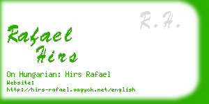 rafael hirs business card